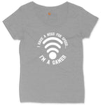 I Have a Need for Speed I'm a Gamer - Mens & Ladies T-Shirt Ladies Curvy Tee - Granite Heather