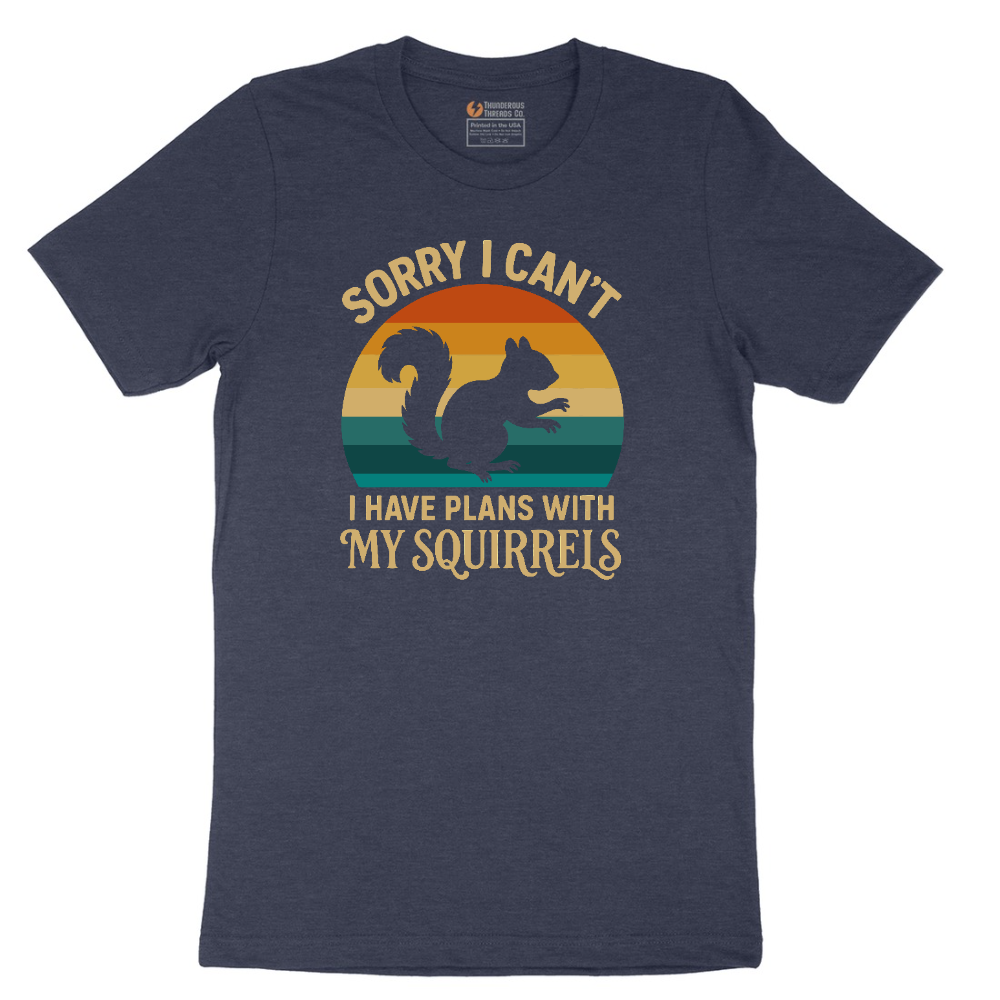 I Have Plans with My Squirrels tee - Heather Navy