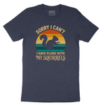 I Have Plans with My Squirrels tee - Heather Navy