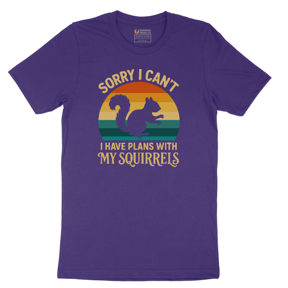 I Have Plans with My Squirrels tee - Team Purple