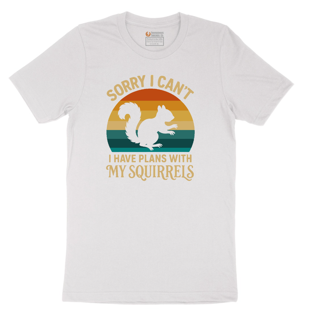 I Have Plans with My Squirrels tee - White