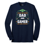 I Have Two Titles Dad and Gamer Long Sleeve Tee - Navy