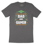 I Have Two Titles Dad and Gamer Short Sleeve Tee - Dark Heather Grey