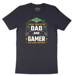 I Have Two Titles Dad and Gamer Short Sleeve Tee - Deep Navy
