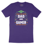 I Have Two Titles Dad and Gamer Short Sleeve Tee - Team Purple