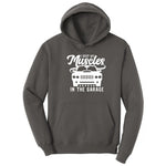 I Keep My Muscles in the Garage Car Design Hoodie - Charcoal