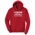 I Know HTML How to Meet Ladies Hoodie - Red