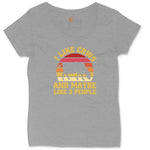 I Like Cows and Maybe Like 3 People Ladies Curvy Tee - Granite Heather