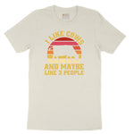 I Like Cows and Maybe Like 3 People Ladies Short Sleeve Tee - Natural Heather