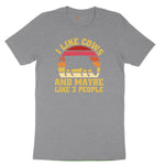 I Like Cows and Maybe Like 3 People Toddler Short Sleeve Tee - Athletic Heather