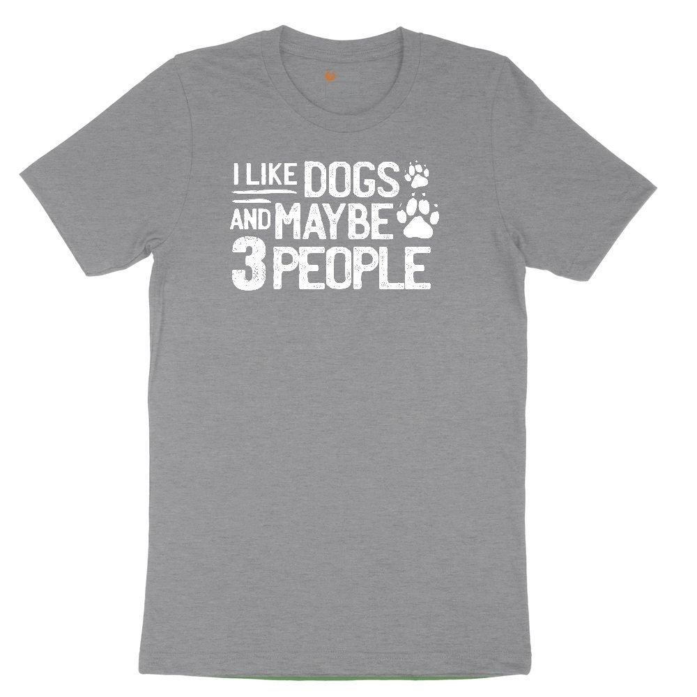 I Like Dogs and Maybe Three People Toddler Short Sleeve Tee - Athletic Heather