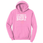 I Like Dogs and Maybe Three People Youth Hoodie - Candy Pink
