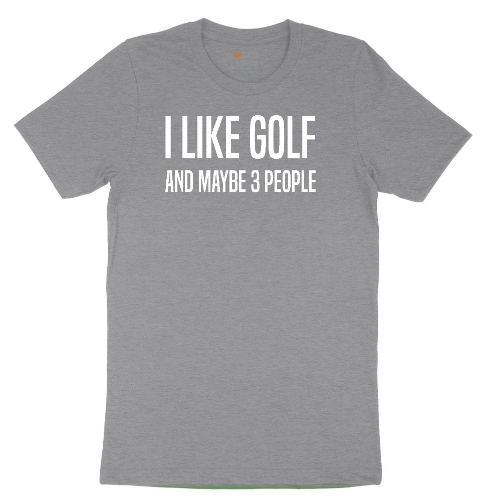 I Like Golf and Maybe 3 People Toddler Short Sleeve Tee - Athletic Heather