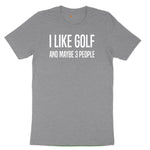 I Like Golf and Maybe 3 People Youth Short Sleeve Tee - Athletic Heather