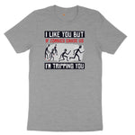 I Like You But if Zombies Chase Us I'm Tripping You Ladies Short Sleeve Tee - Granite Heather