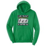 I Like You But if Zombies Chase Us I'm Tripping You Youth Hoodie - Kelly Green