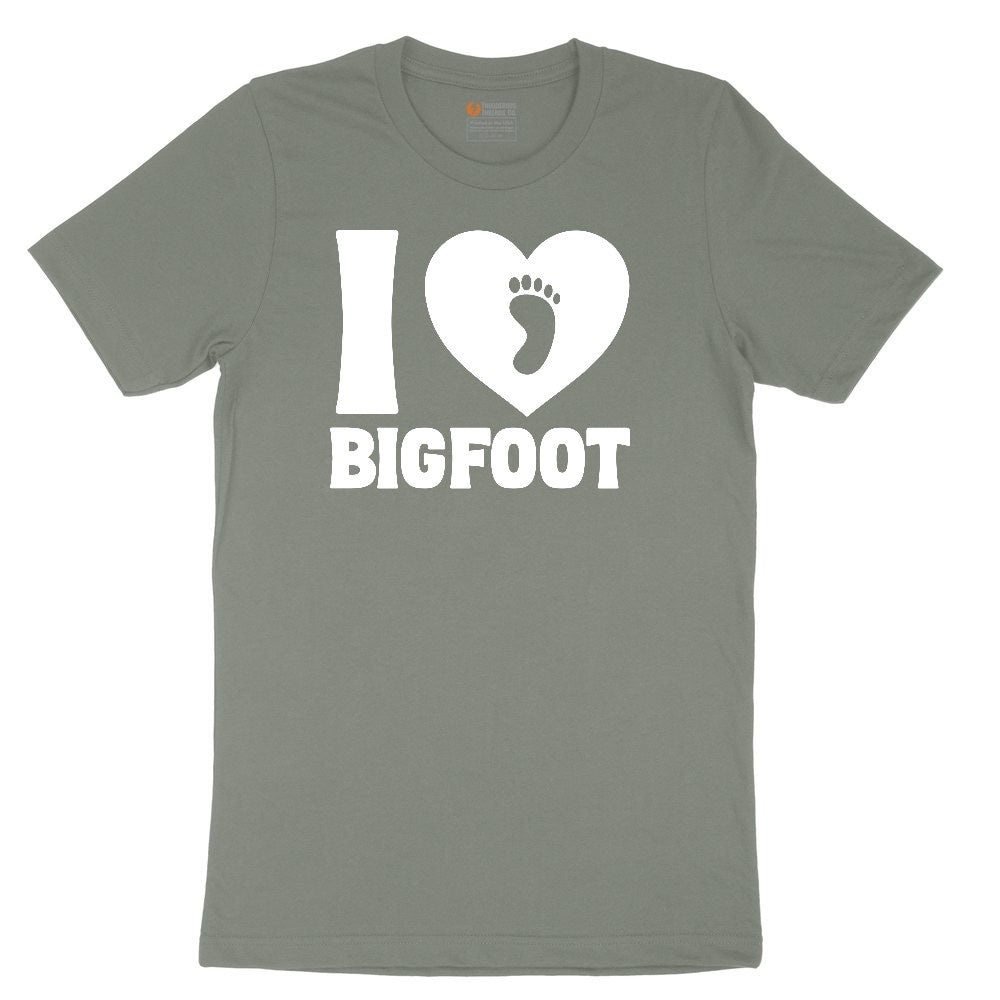 I Love Bigfoot Ladies Short Sleeve Tee - Bamboo Blackout