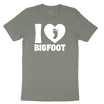 I Love Bigfoot Ladies Short Sleeve Tee - Bamboo Blackout