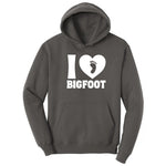 I Love Bigfoot Hoodie - Charcoal
