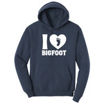 I Love Bigfoot Hoodie - Navy