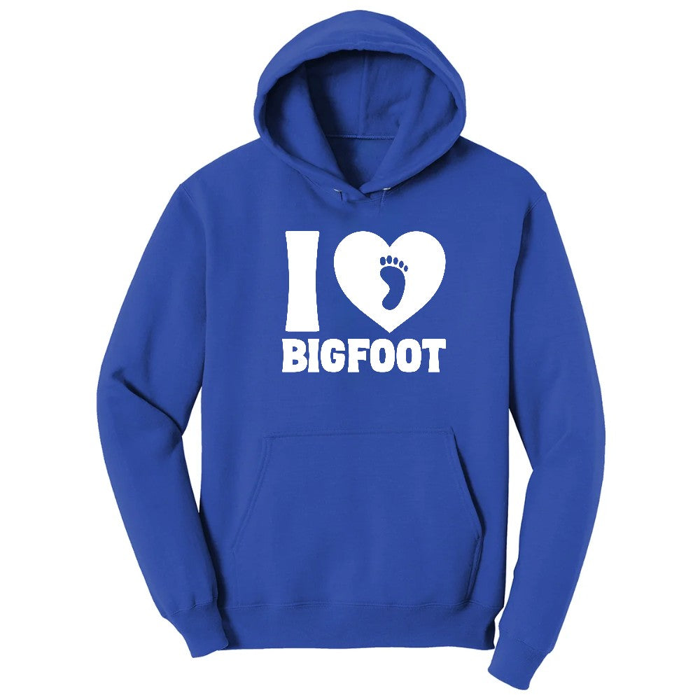 I Love Bigfoot Hoodie - True Royal