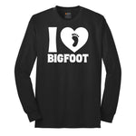 I Love Bigfoot Long Sleeve Tee - Jet Black