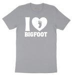 I Love Bigfoot Short Sleeve Tee - Athletic Heather Grey