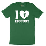 I Love Bigfoot Short Sleeve Tee - Athletic Kelly