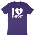 I Love Bigfoot Short Sleeve Tee - Team Purple