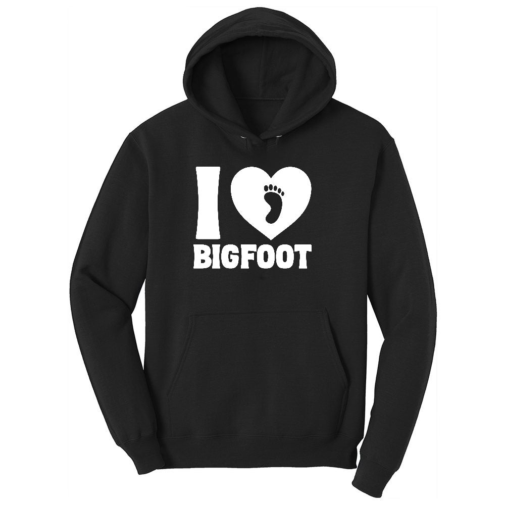 I Love Bigfoot Toddler Hoodie - Jet Black