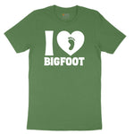 I Love Bigfoot Toddler Short Sleeve Tee - Athletic Kelly