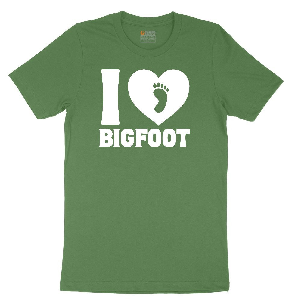 I Love Bigfoot Youth Short Sleeve Tee - Athletic Kelly