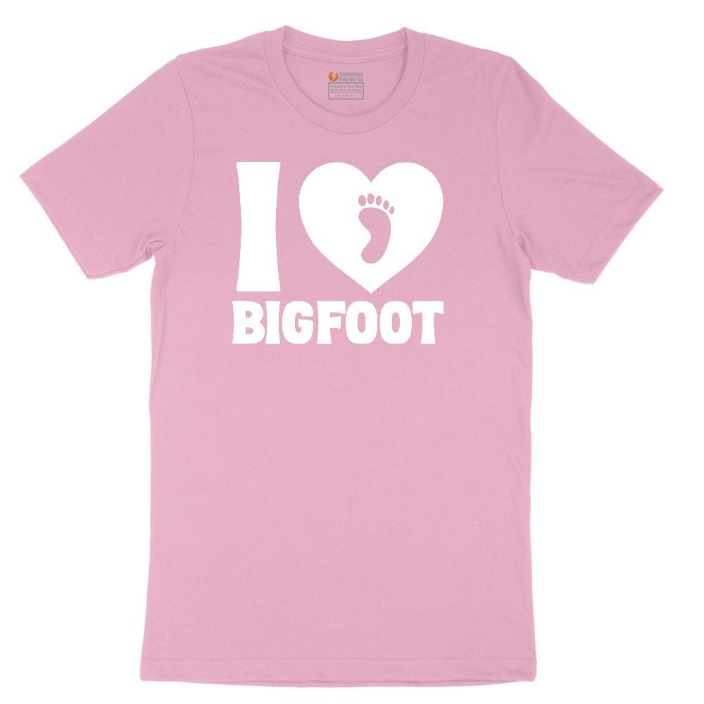 I Love Bigfoot Youth Short Sleeve Tee - Candy Pink