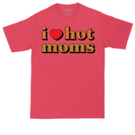 I Love Hot Moms tall t-shirt for men in Heather Red