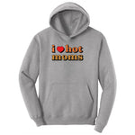 I Love Hot Moms Youth Hoodie - Athletic Heather