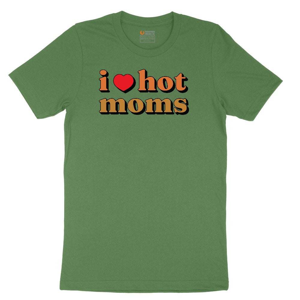 I Love Hot Moms Youth Short Sleeve Tee - Athletic Kelly