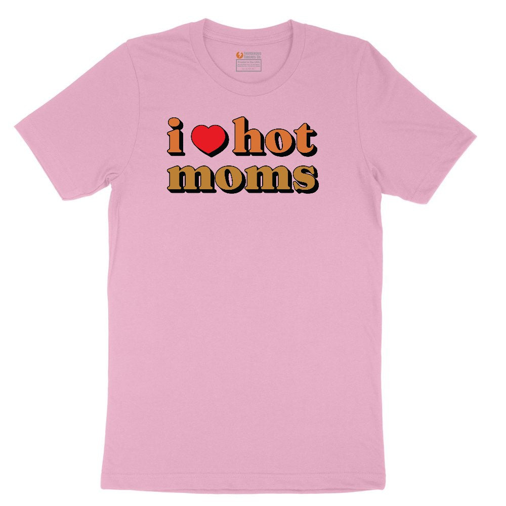 I Love Hot Moms Youth Short Sleeve Tee - Candy Pink