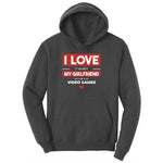 I Love It When My Girlfriend Lets Me Play Video Games - Mens & T-Shirt Ladies Hoodie - Dark Heather Grey