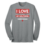 I Love It When My Girlfriend Lets Me Play Video Games - Mens & T-Shirt Long Sleeve Tee - Athletic Grey