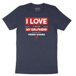 I Love It When My Girlfriend Lets Me Play Video Games - Mens & T-Shirt Short Sleeve Tee - Heather Navy