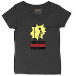I Love Peeing in the Shower Ladies Curvy Tee - Black