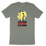 I Love Peeing in the Shower Ladies Short Sleeve Tee - Bamboo Blackout