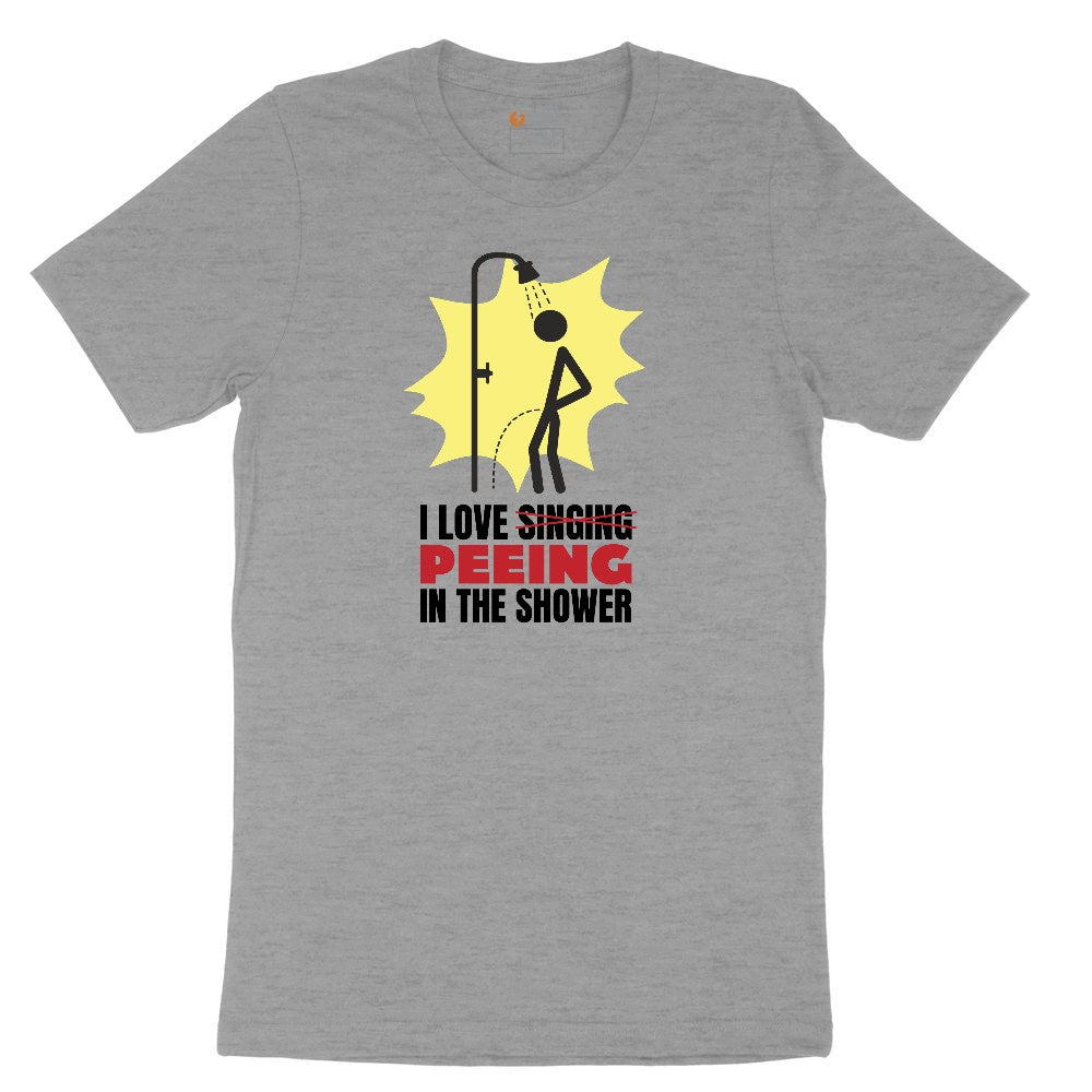 I Love Peeing in the Shower Ladies Short Sleeve Tee - Granite Heather