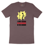 I Love Peeing in the Shower Ladies Short Sleeve Tee - Sangria Blackout