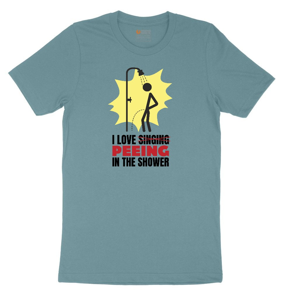 I Love Peeing in the Shower Ladies Short Sleeve Tee - Surf Blackout