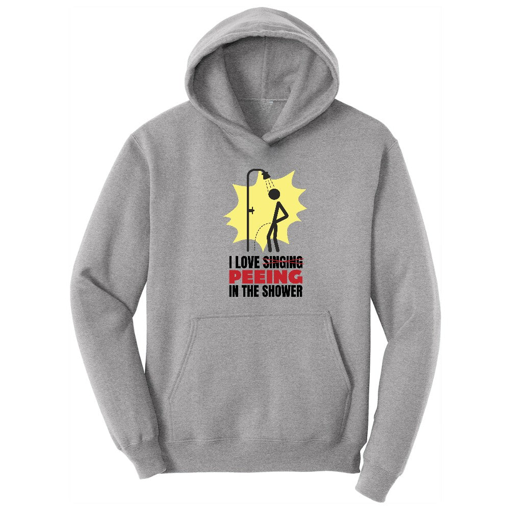 I Love Peeing in the Shower - Mens & Ladies T-Shirt Hoodie - Athletic Heather