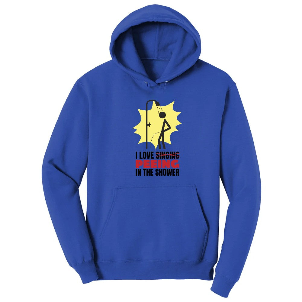 I Love Peeing in the Shower - Mens & Ladies T-Shirt Hoodie - True Royal