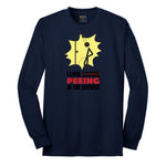 I Love Peeing in the Shower - Mens & Ladies T-Shirt Long Sleeve Tee - Navy