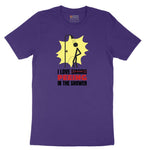 I Love Peeing in the Shower - Mens & Ladies T-Shirt Short Sleeve Tee - Team Purple