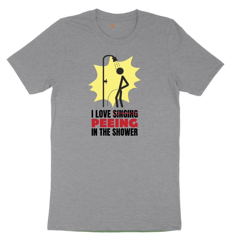 I Love Peeing in the Shower Toddler Short Sleeve Tee - Athletic Heather